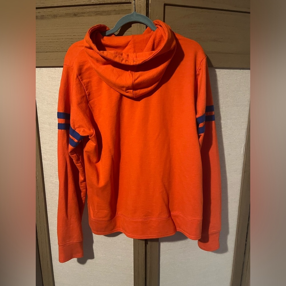 Orange Hoodie with Blue Accents - Picture 2 of 7